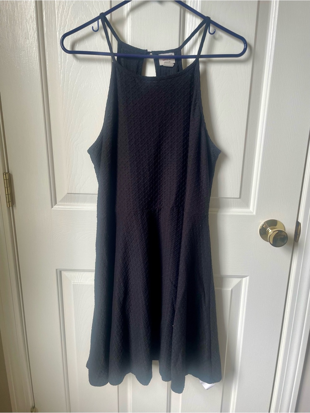 Mossimo Supply Co. Black Textured Halter Mini Dress